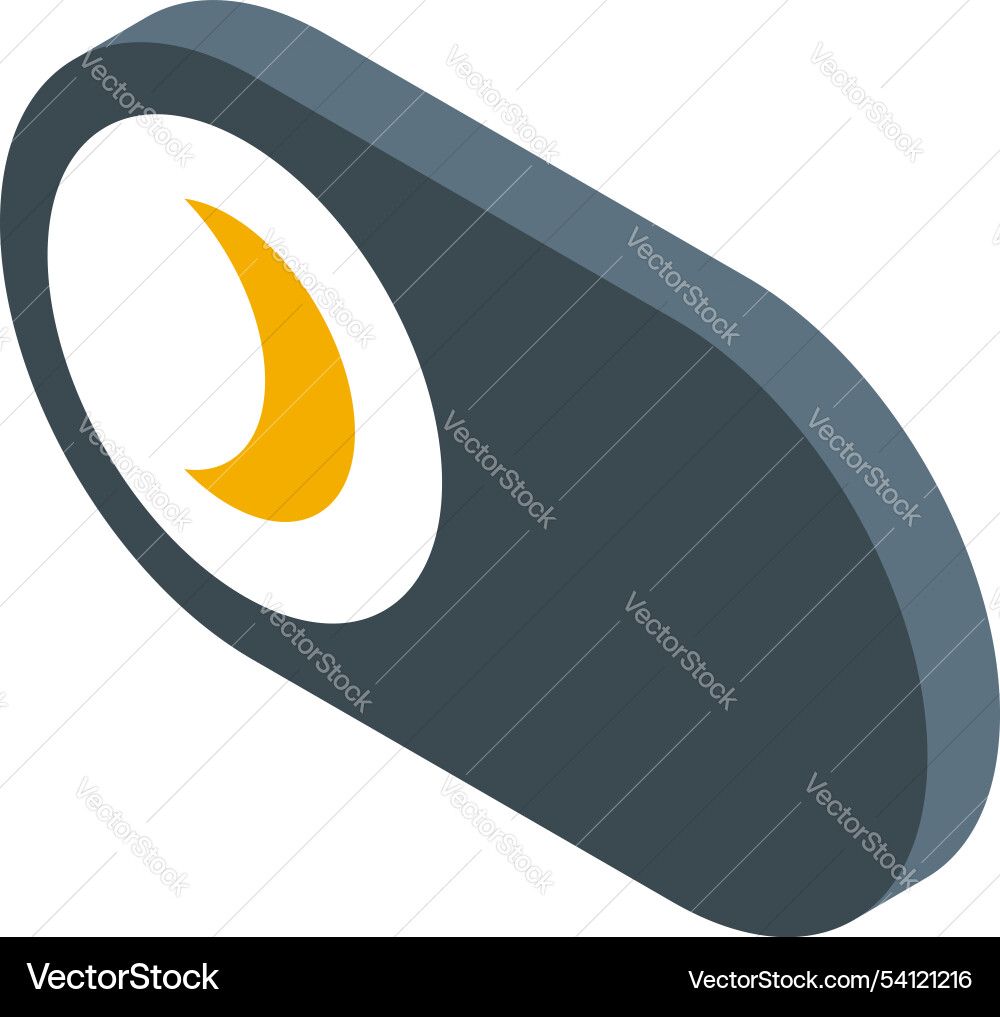 Sleep mode button showing crescent moon Sleep mode button showing crescent moon vector image