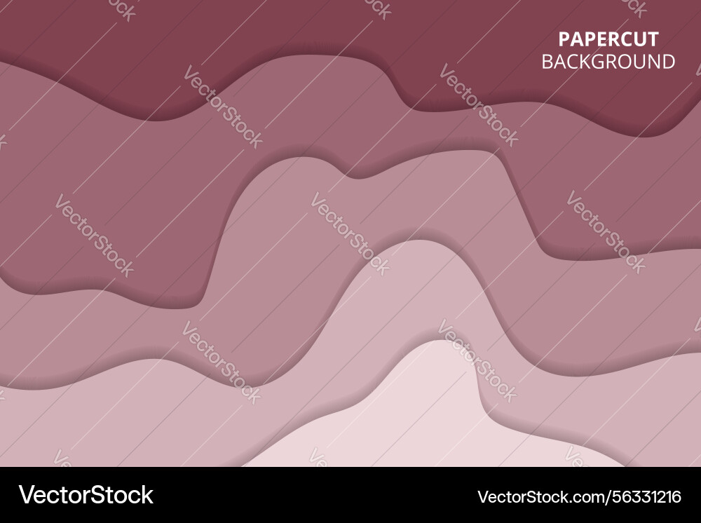 Smooth layered abstract papercut background vector image