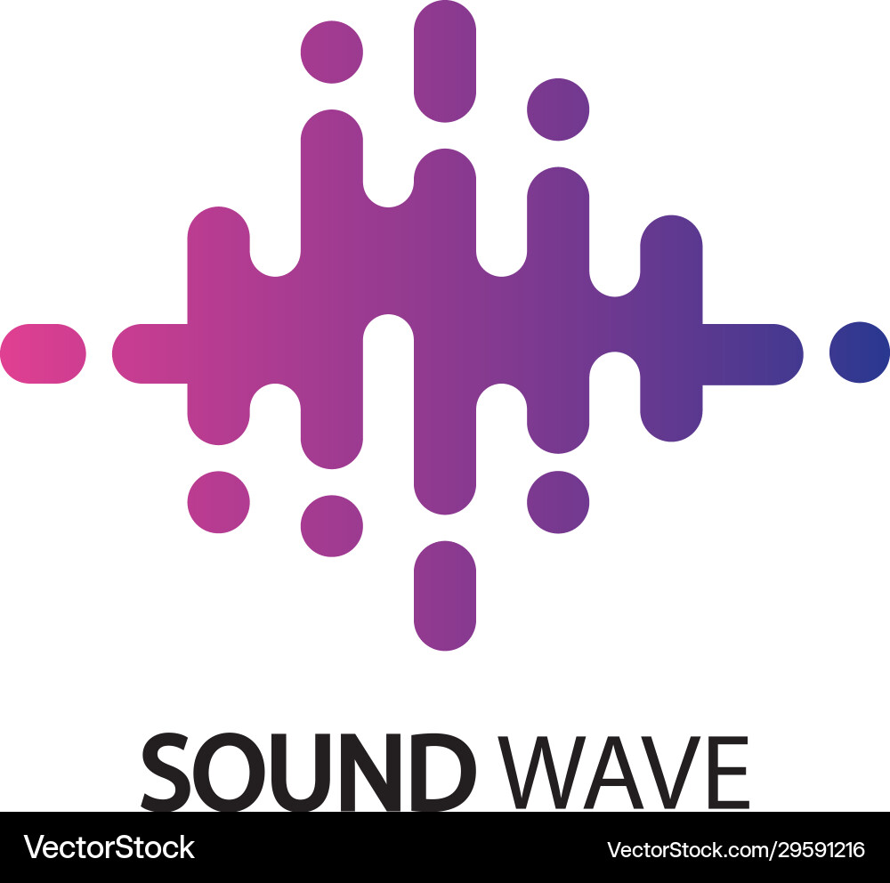 Sound wave logo icon Royalty Free Vector Image