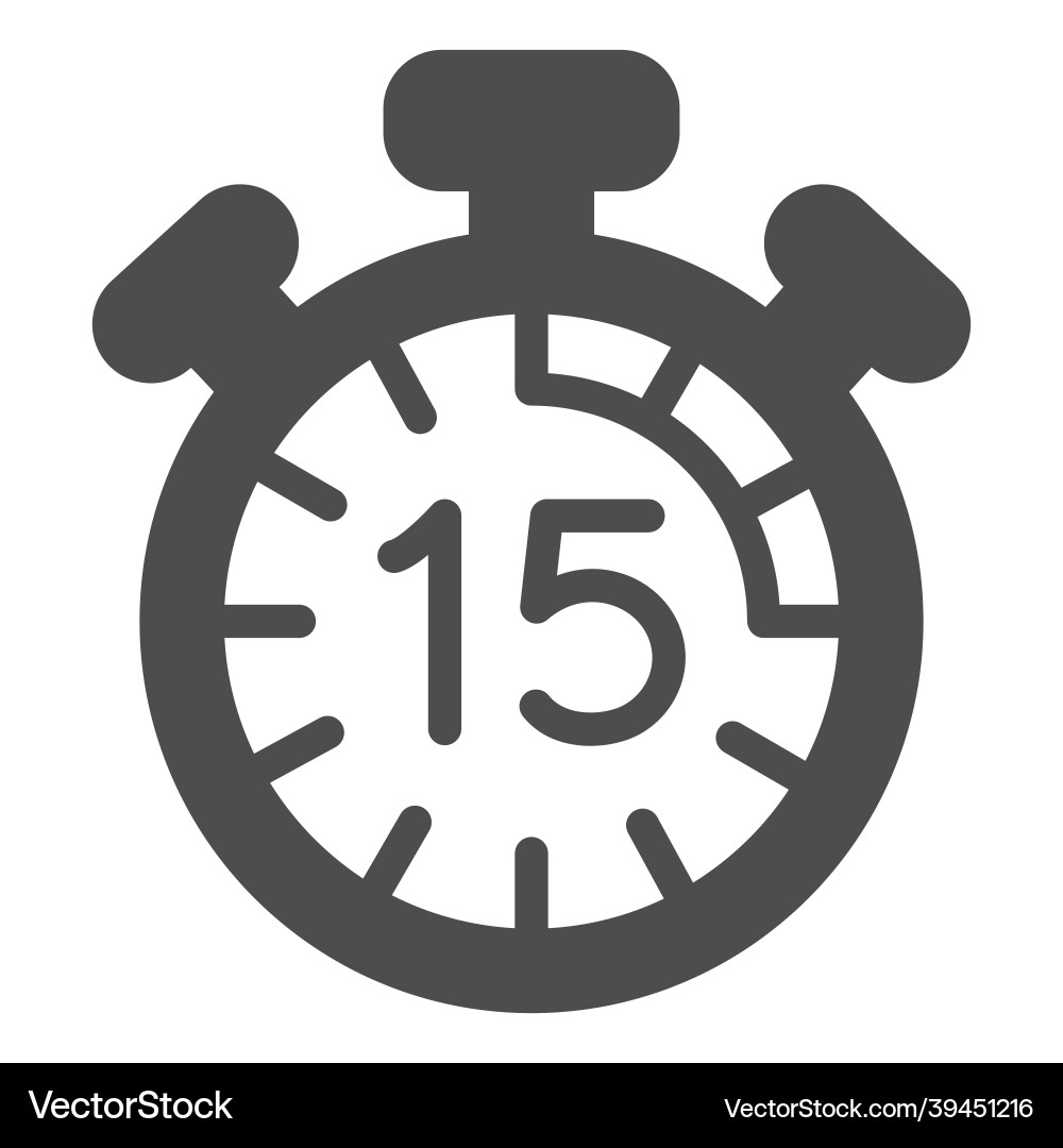 Stopwatch with buttons 15 seconds timer Stopwatch with buttons 15 seconds timer vector image
