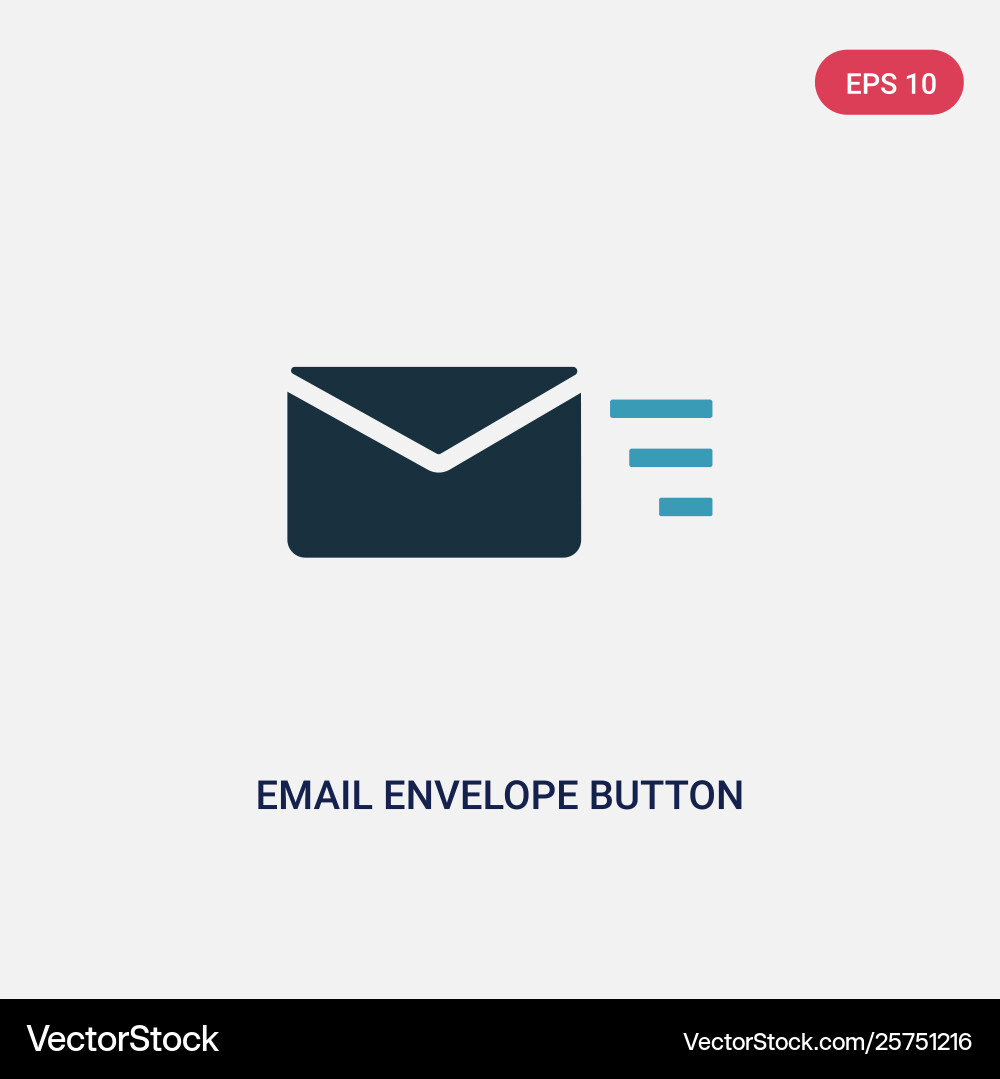 Two color email envelope button icon from user Two color email envelope button icon from user vector image