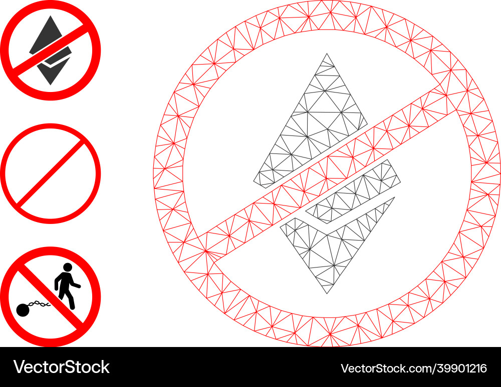 Web network no ethereum icon and other Web network no ethereum icon and other vector image