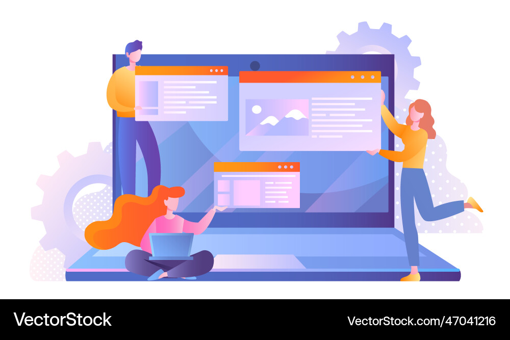 Website design development Website design development vector image