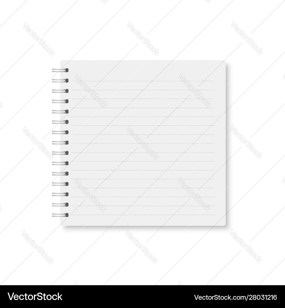 White realistic a5 notebook closed with shadow White realistic a5 notebook closed with shadow vector image