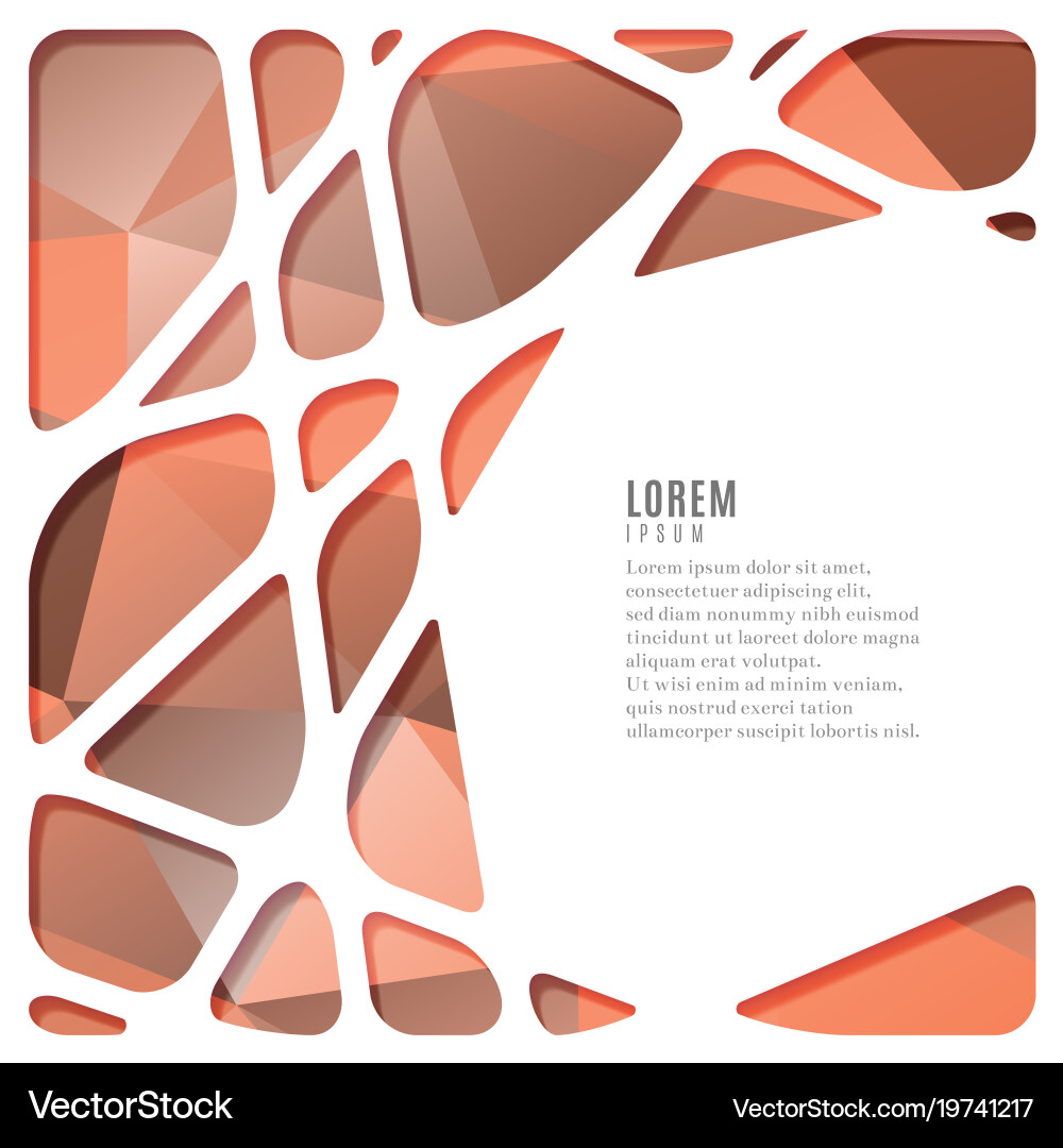 Abstract network frame with triangular background vector image