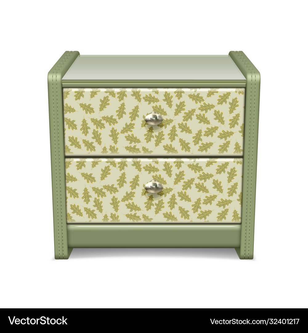 Bedside table with a pattern Vector Image