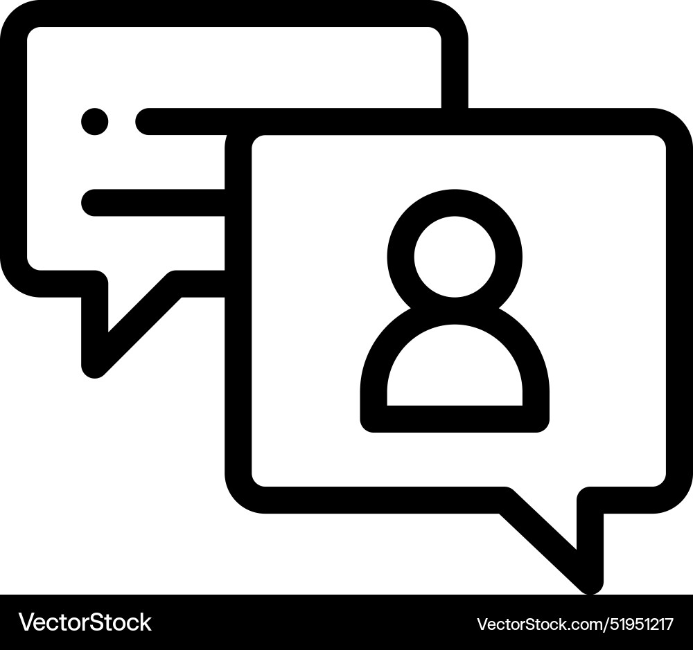 Chat icon thin linear style design isolated Chat icon thin linear style design isolated Vector Image