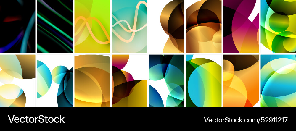 Collection of abstract background with waves Collection of abstract background with waves Vector Image