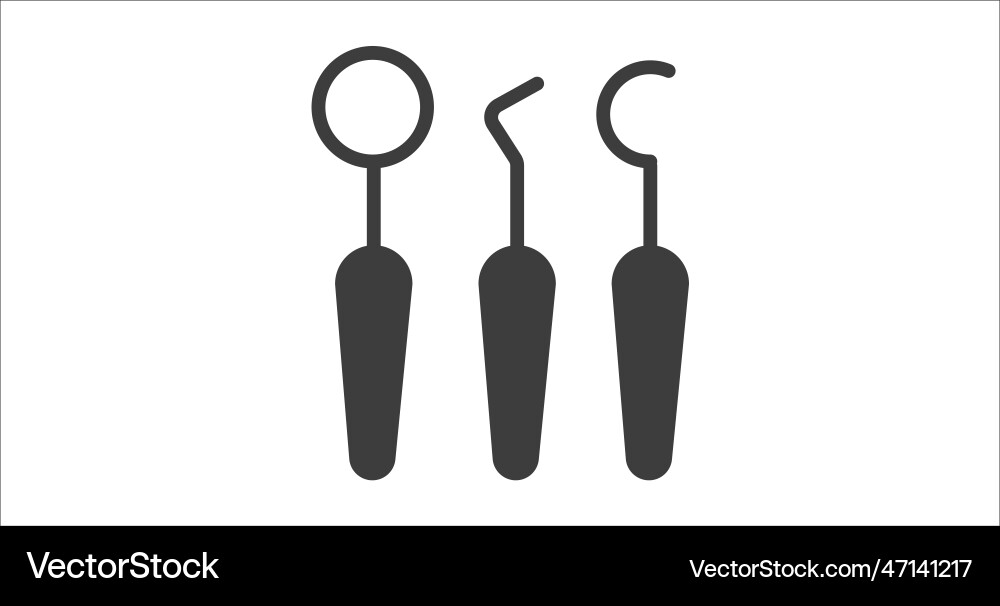 Dentist tools icon filled from Dentist tools icon filled from vector image
