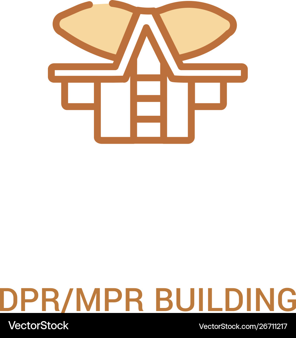 Dprmpr building concept 2 colored icon simple Dprmpr building concept 2 colored icon simple vector image
