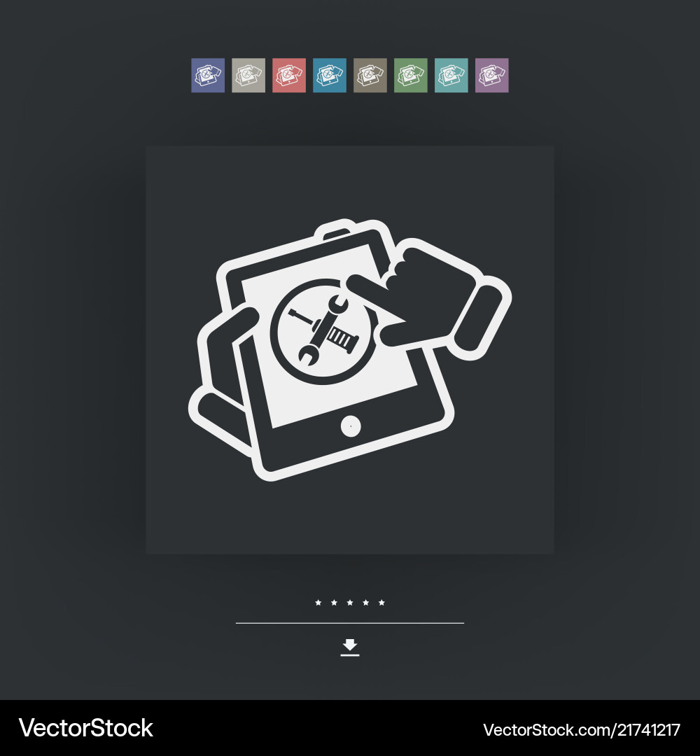 Mobile device setting Vector Image