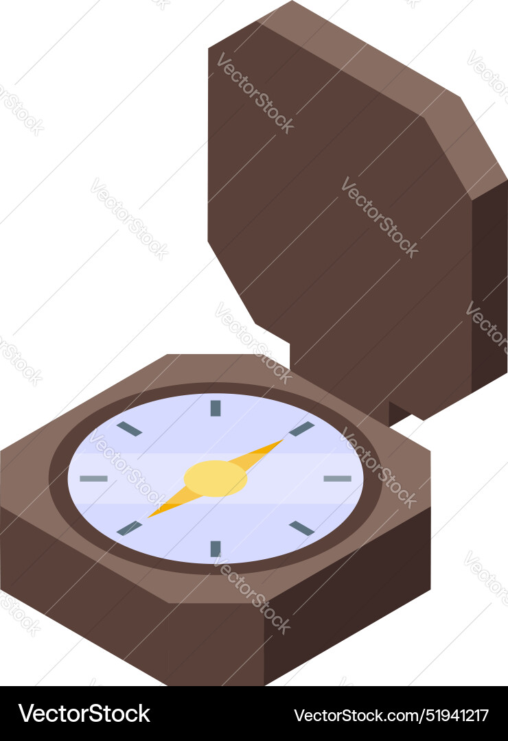 Open compass showing direction for navigation Open compass showing direction for navigation vector image