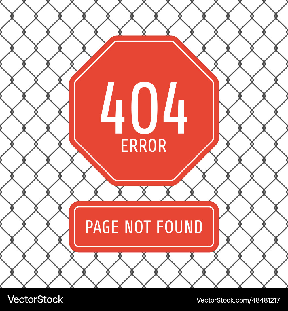 Page with a 404 error Page with a 404 error vector image