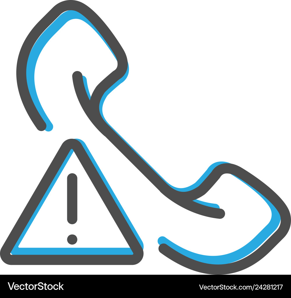 Phone call icon design interaction line Phone call icon design interaction line vector image
