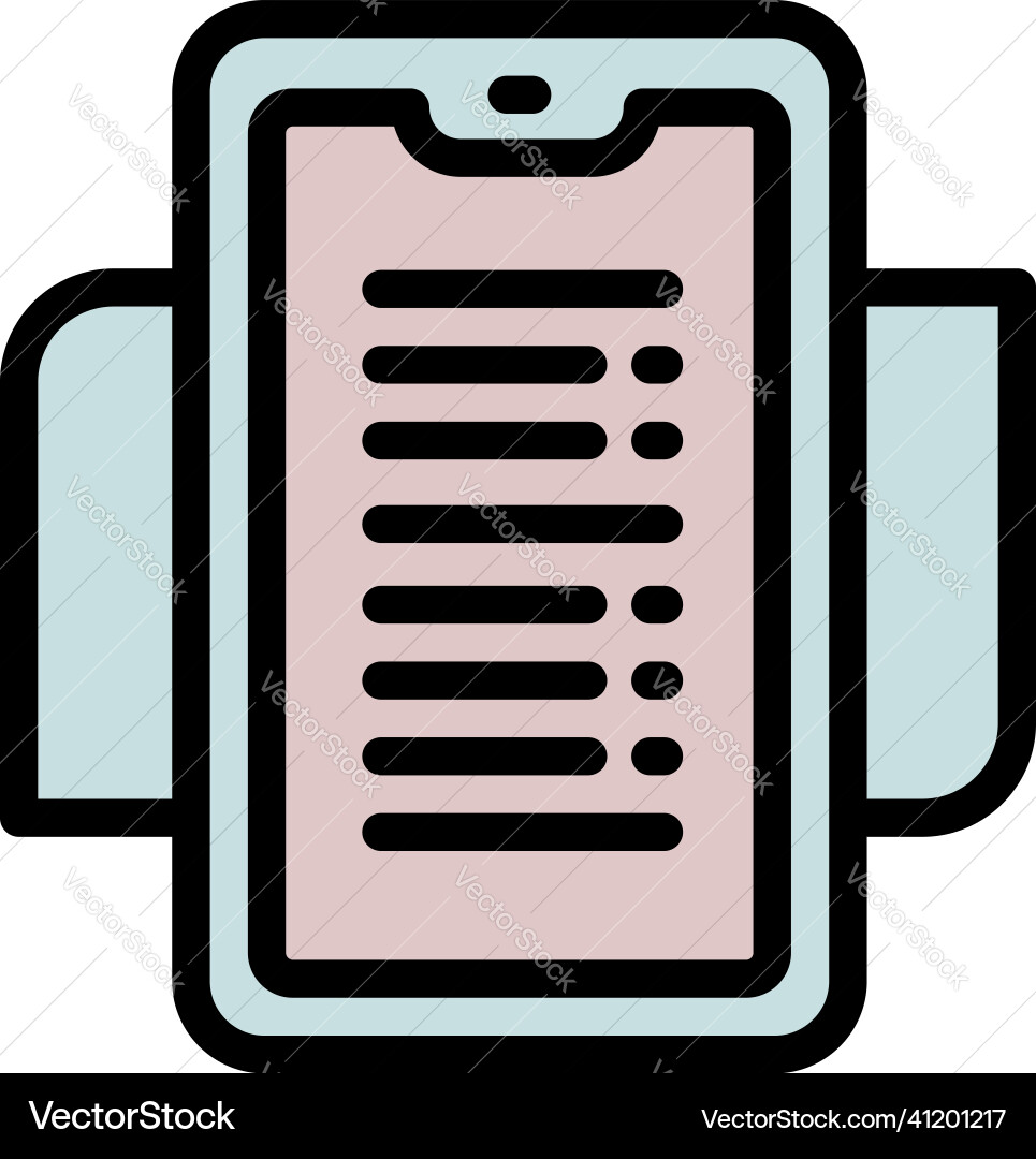 Qr code icon outline mobile app Qr code icon outline mobile app vector image
