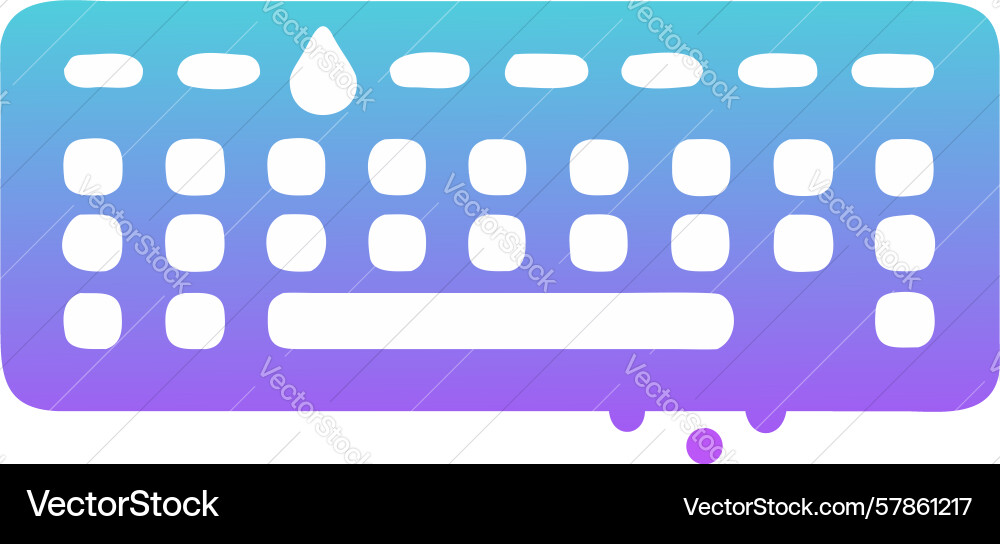 Rainbow keyboard for creative computing design vector image