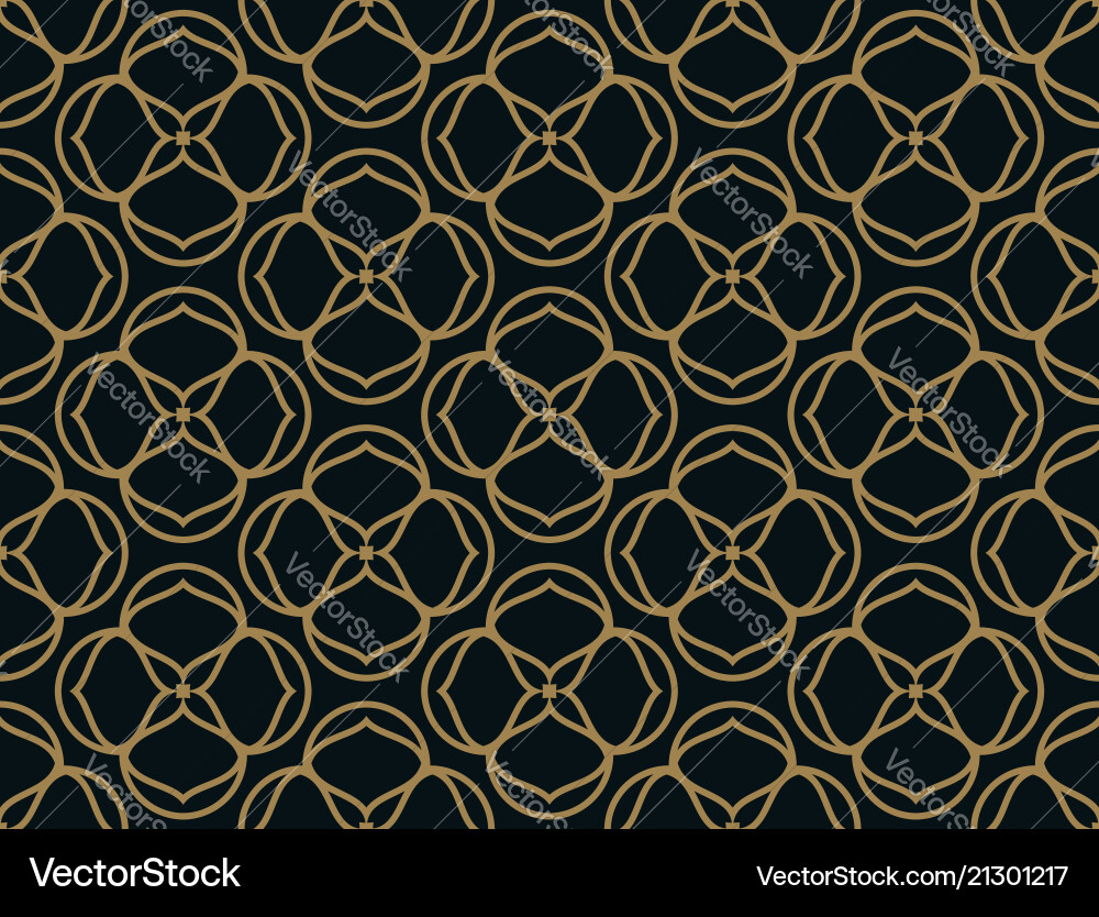 Seamless pattern of intersecting thin gold lines vector image