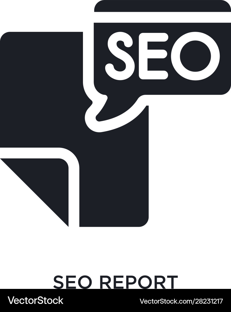 Seo report isolated icon simple element from vector image