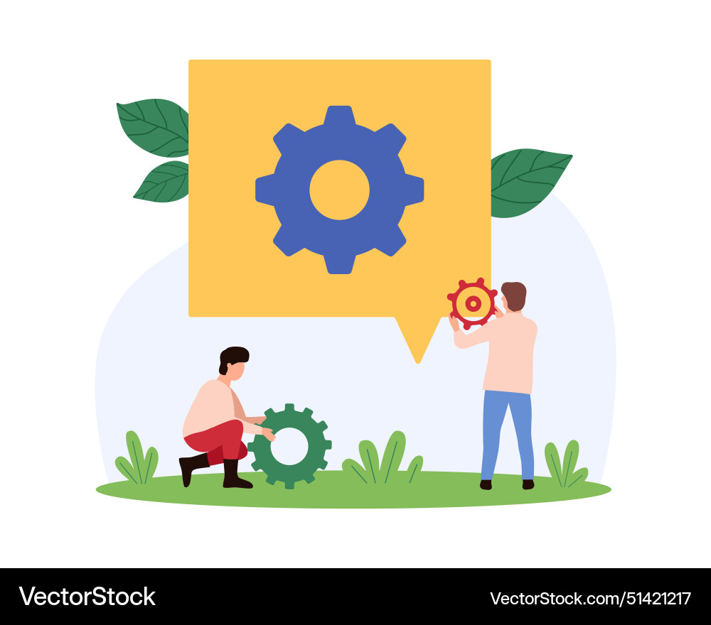 Settings optimization process or product Vector Image