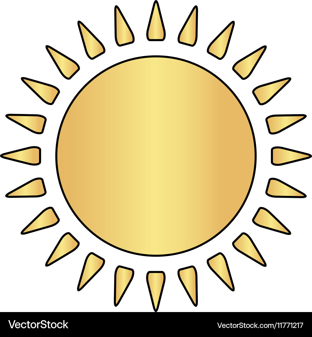 Sun computer symbol vector image