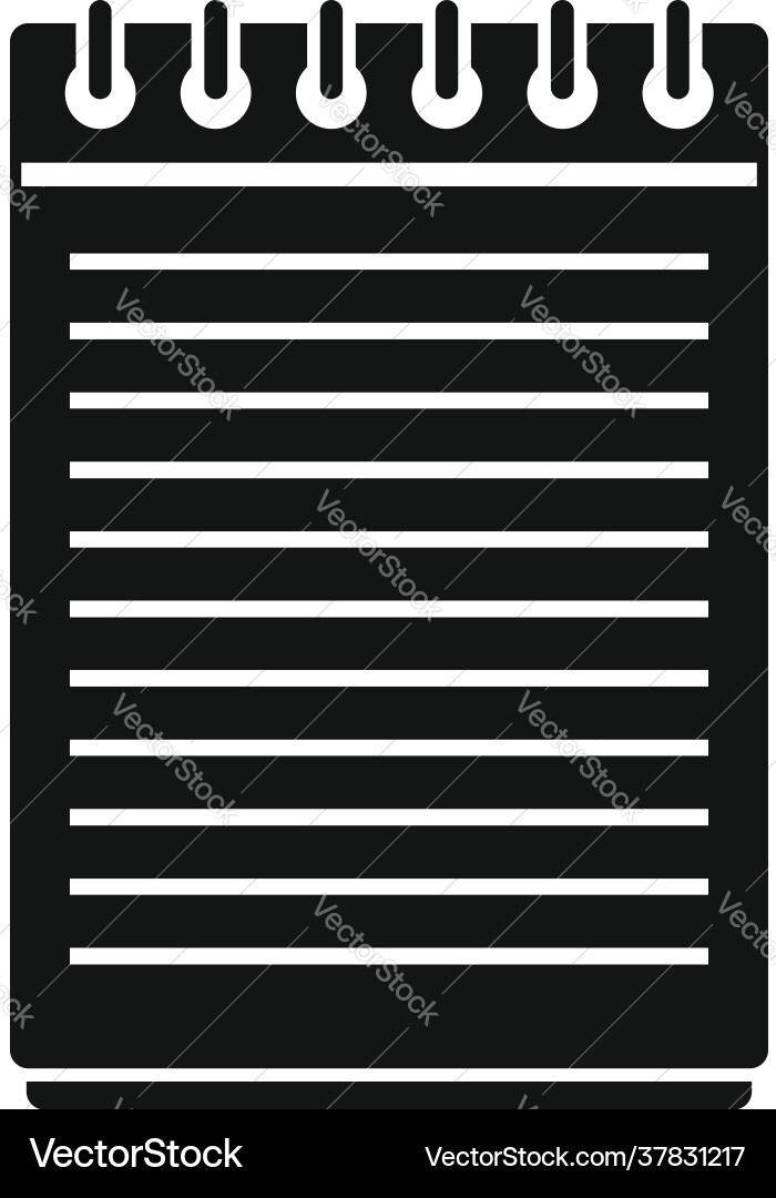 Syllabus notepad icon simple style Syllabus notepad icon simple style vector image