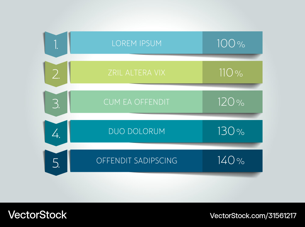Table schedule design template with 5 row banner Table schedule design template with 5 row banner Vector Image