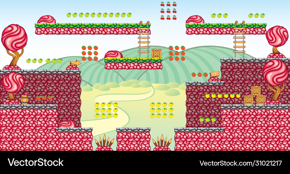 Tile set platform for game 26 Tile set platform for game 26 vector image
