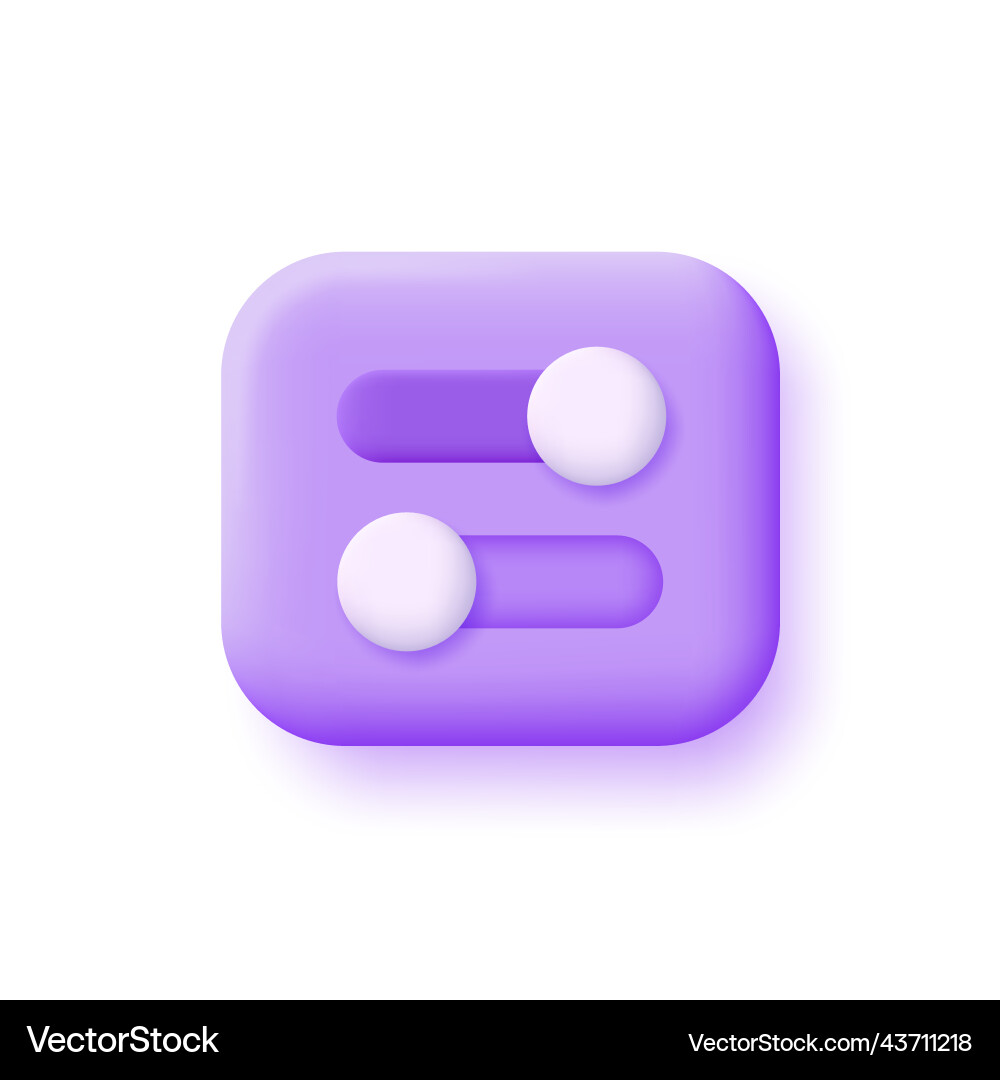 3d on and off toggle switch button 3d on and off toggle switch button vector image