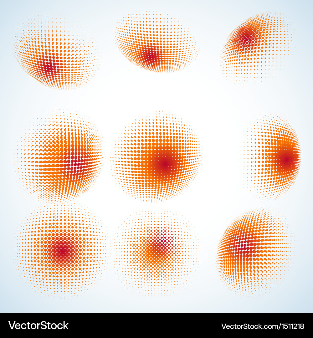 Abstract Halftone Circle Pattern vector image