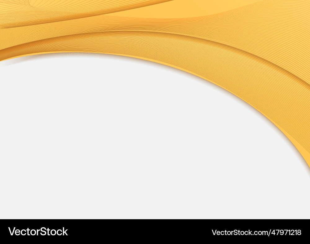 Abstract template header yellow curve with line Abstract template header yellow curve with line vector image