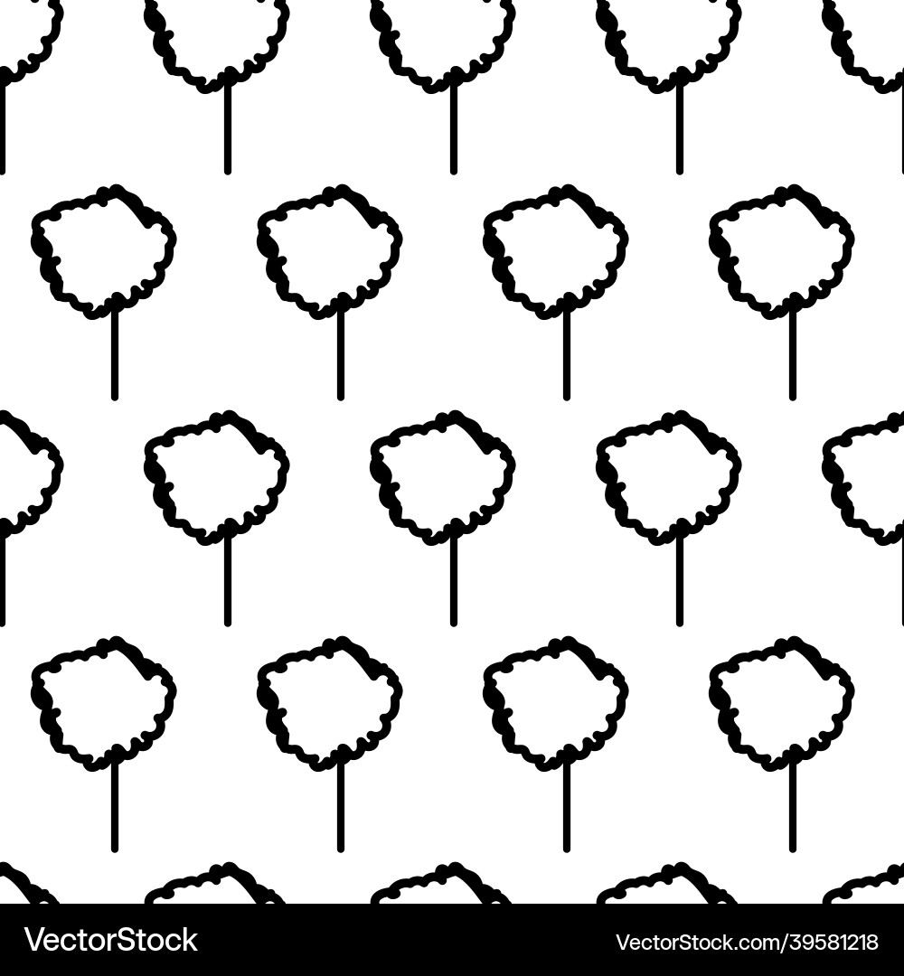 Black and white seamless pattern with tree icon Black and white seamless pattern with tree icon vector image