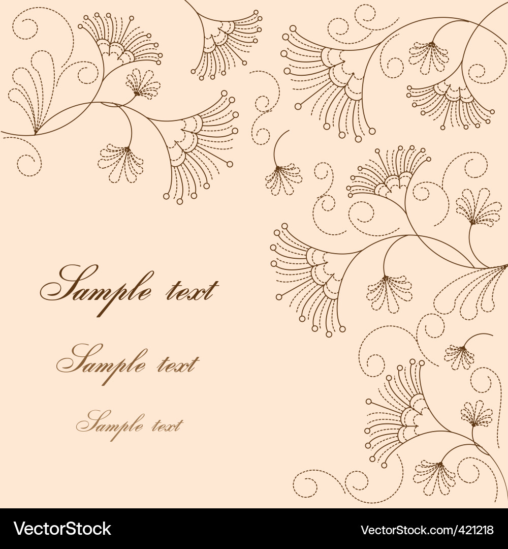 Floral Scroll Pattern vector image