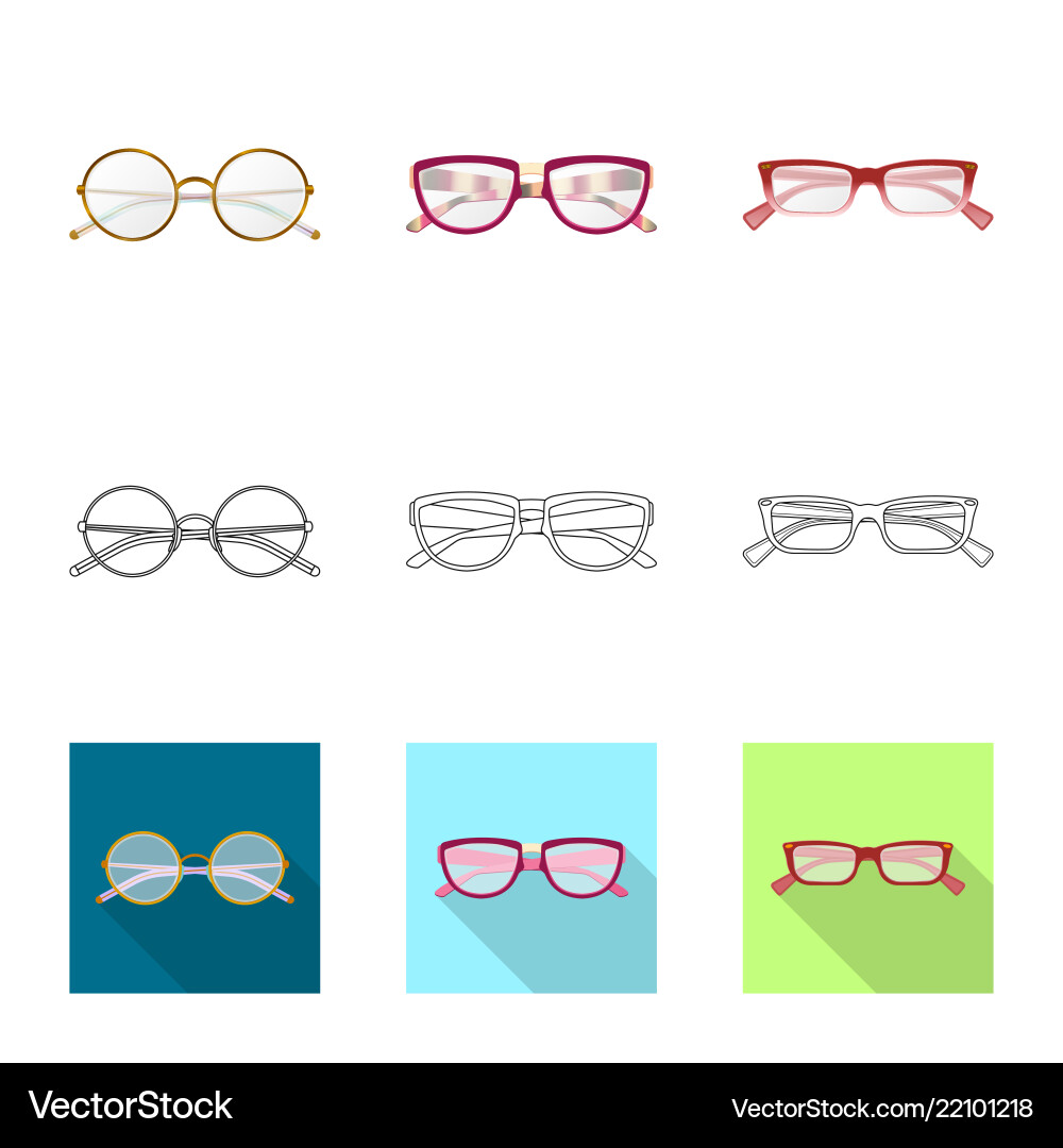Isolated object of glasses and frame icon vector image
