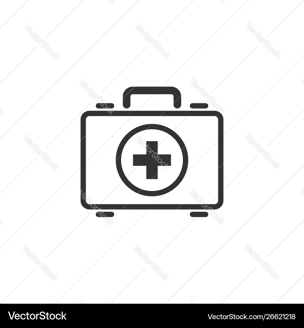 Medical box icon isolated on white background Medical box icon isolated on white background vector image
