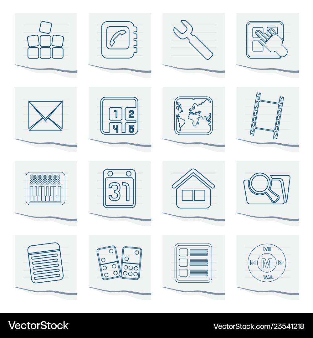 Mobile phone and computer icons Mobile phone and computer icons vector image