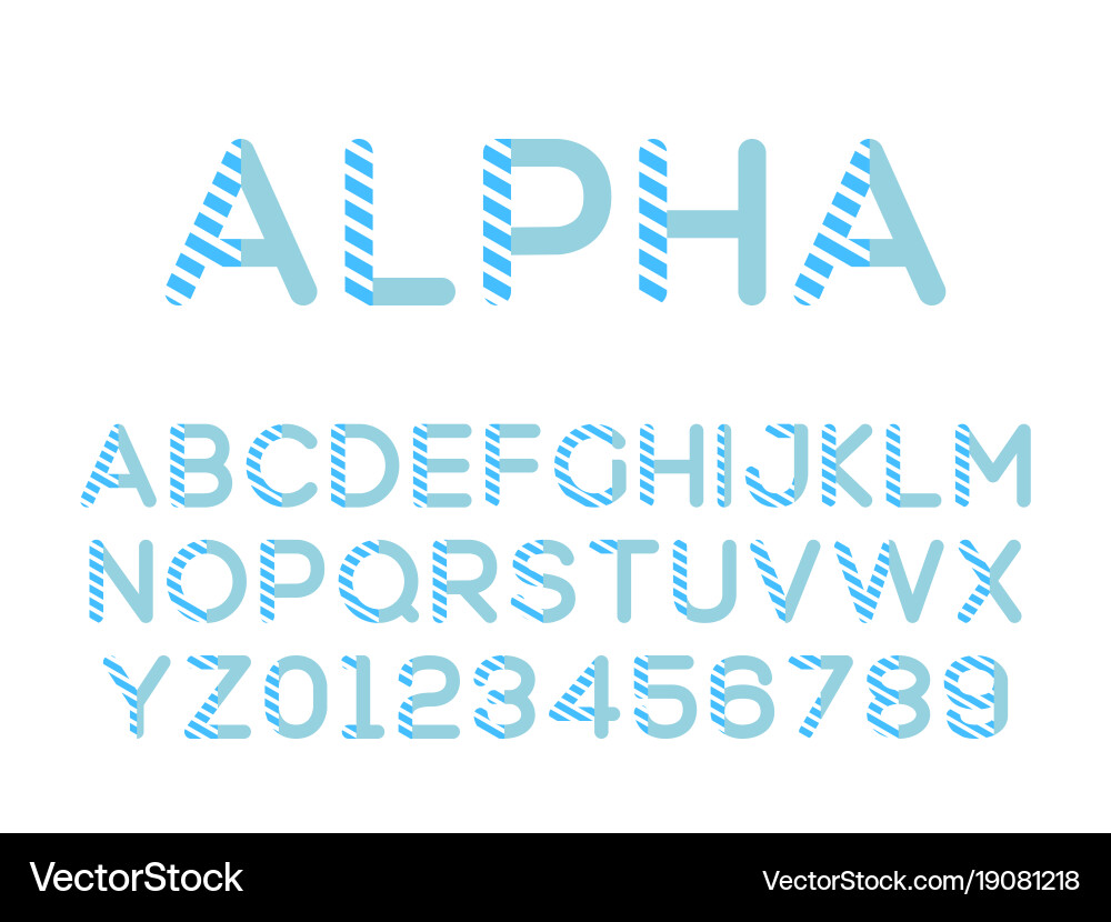 Modern stylized font alphabet Vector Image