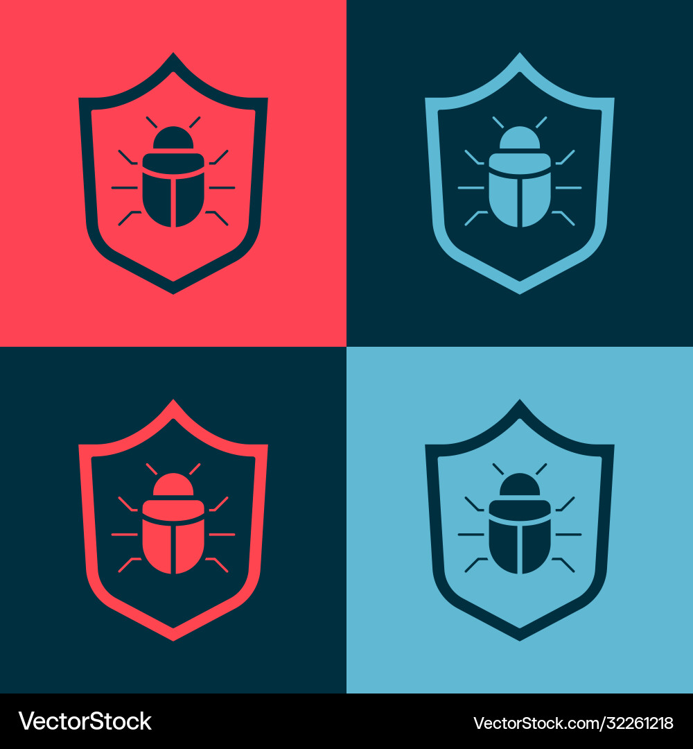 Pop art system bug concept icon isolated on color vector image