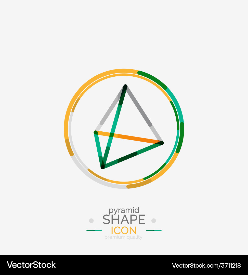Pyramid shape line design Vector Image