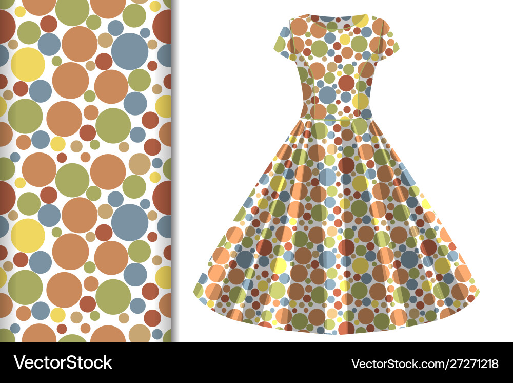 Seamless background and pattern with circles Vector Image