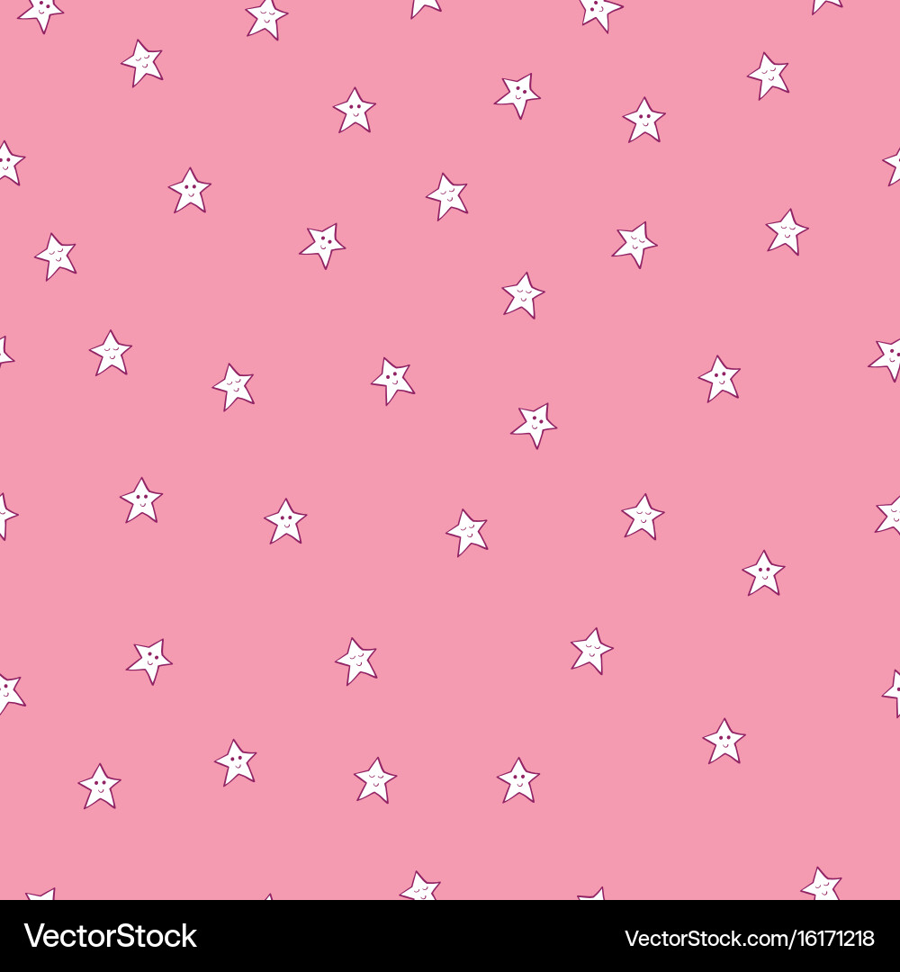 Seamless childish pattern with smiling Vector Image