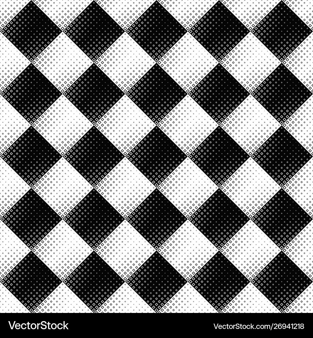 Seamless square pattern background - monochrome vector image