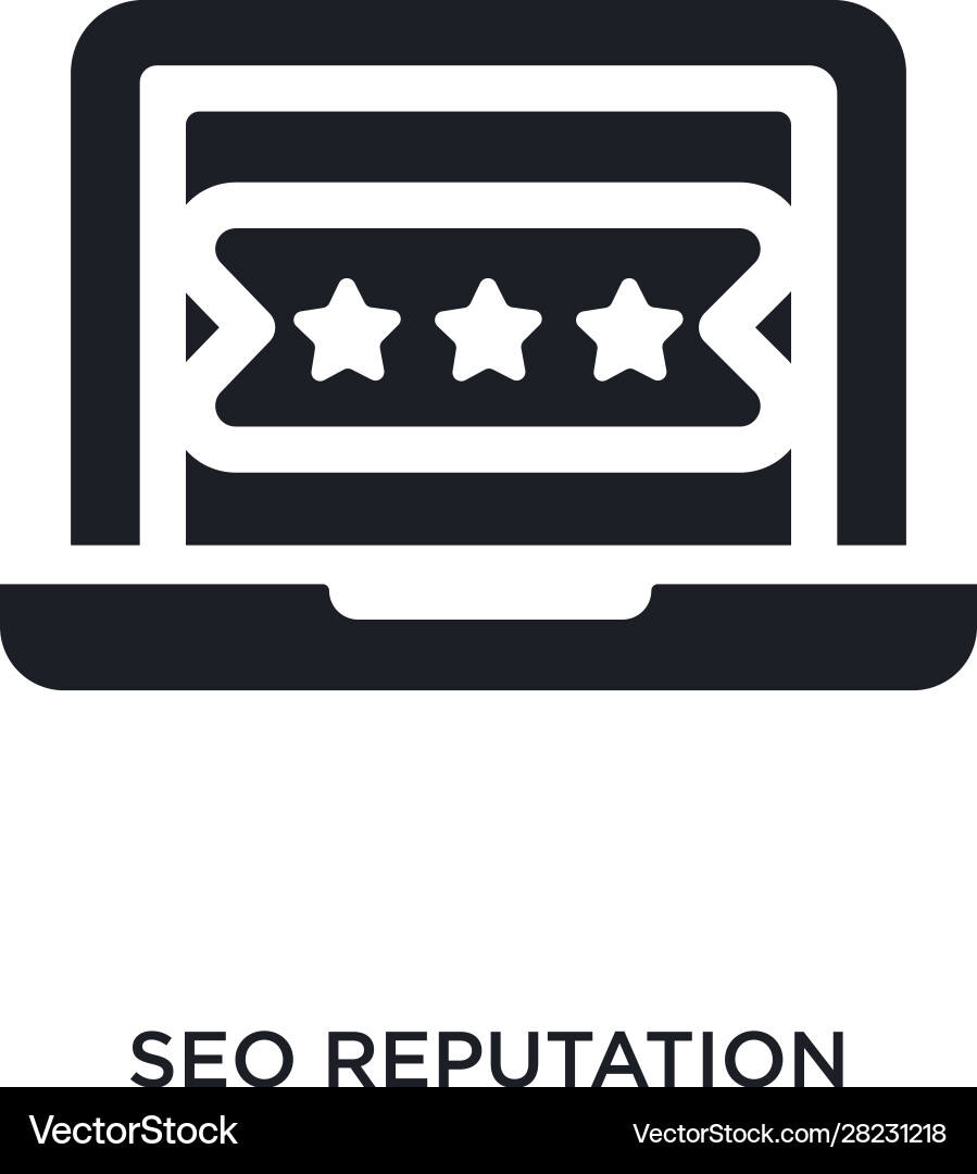 Seo reputation isolated icon simple element from Seo reputation isolated icon simple element from vector image