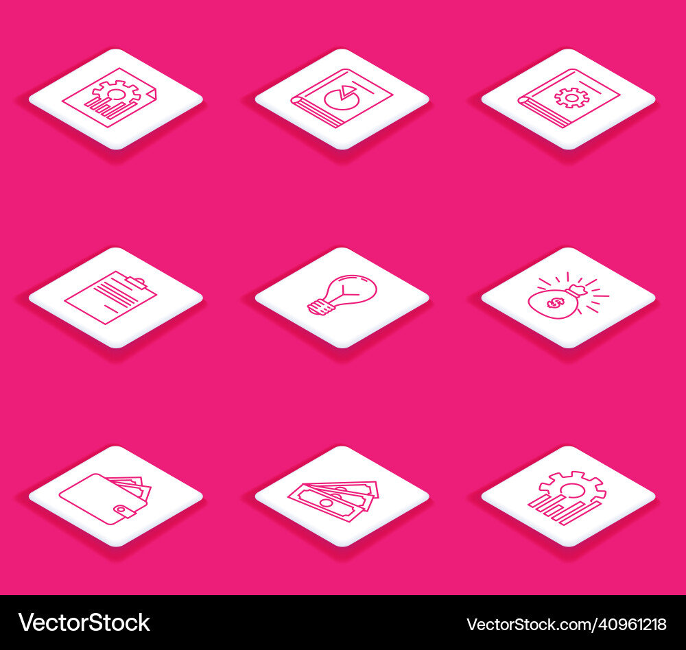Set line document with graph chart user manual Set line document with graph chart user manual vector image