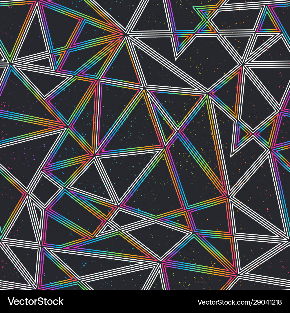 Space triangle seamless pattern with grunge effect Space triangle seamless pattern with grunge effect vector image