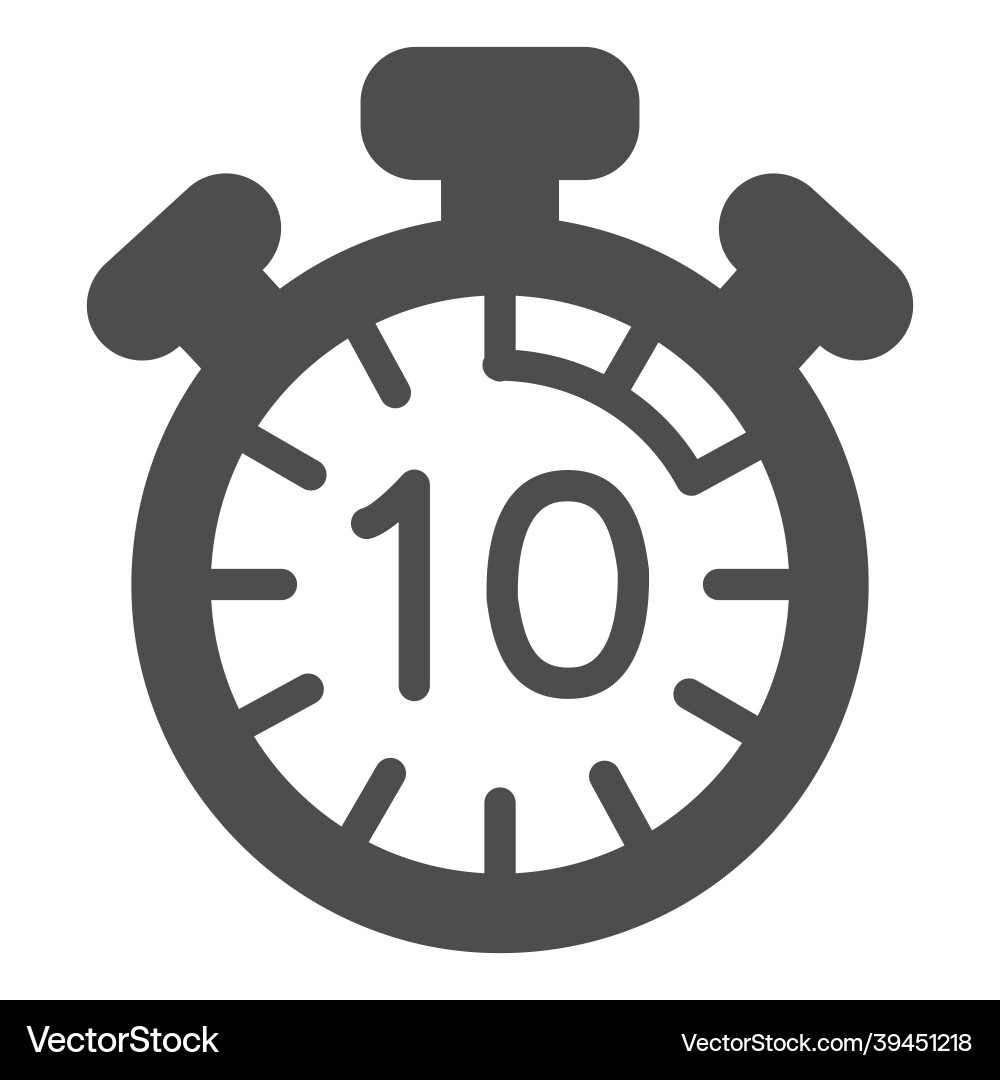Stopwatch with buttons 10 seconds timer Stopwatch with buttons 10 seconds timer vector image