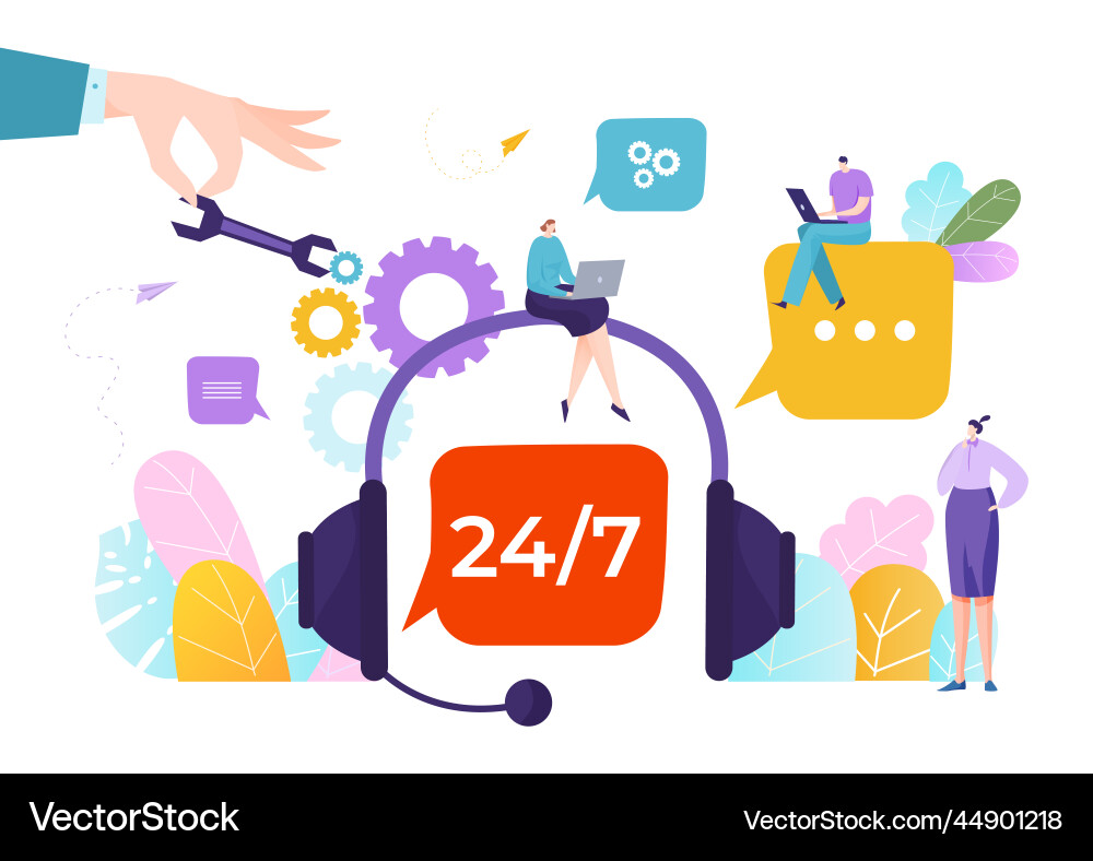 Technical support customer service tech Technical support customer service tech vector image