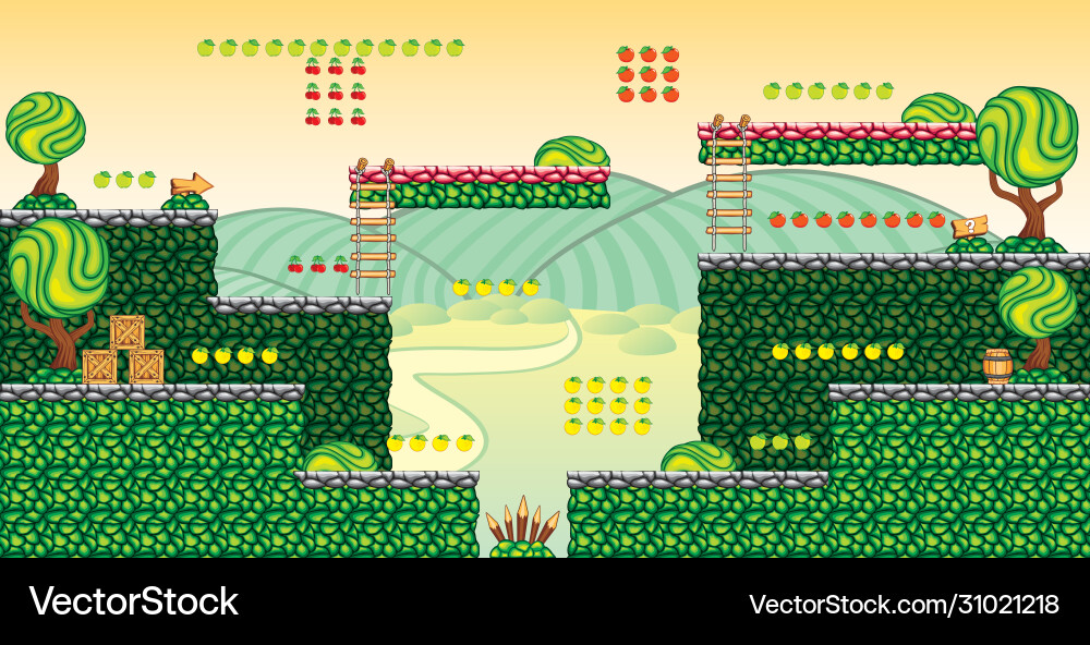 Tile set platform for game 27 Tile set platform for game 27 vector image