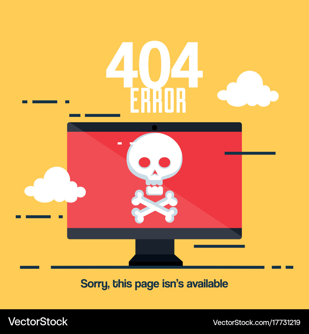 404 connection error icons vector image
