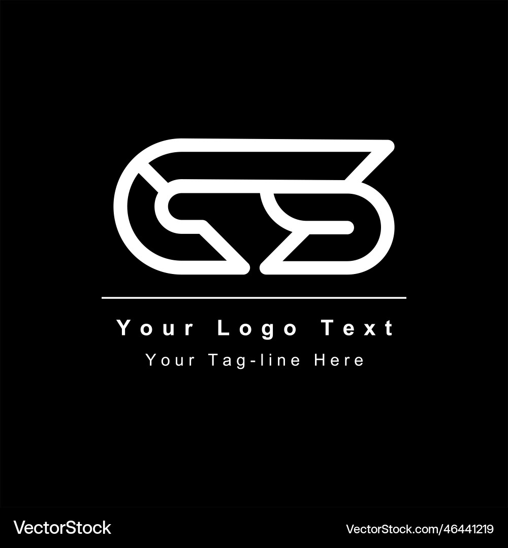 Abstract initial cs or sc design icon logo Abstract initial cs or sc design icon logo vector image