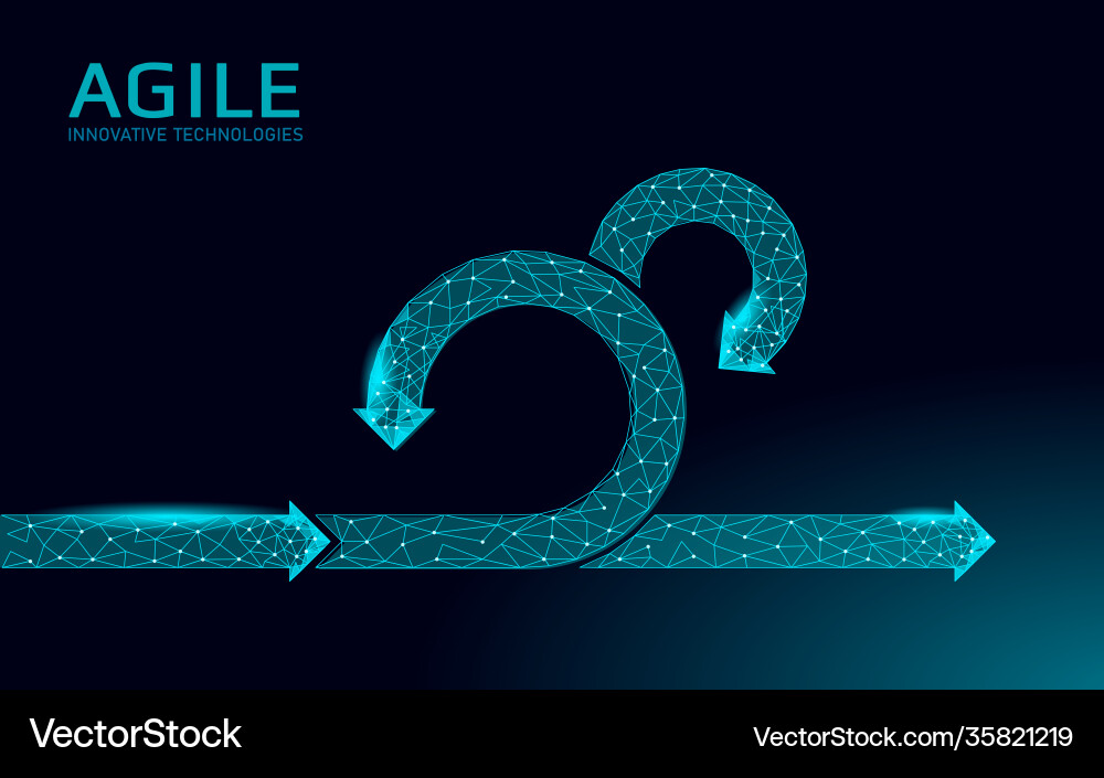 Agile development project lifecycle test system Agile development project lifecycle test system vector image